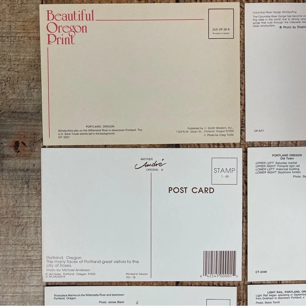 Vintage Oregon 80's Postcard Bundle Pack Downtown Architecture